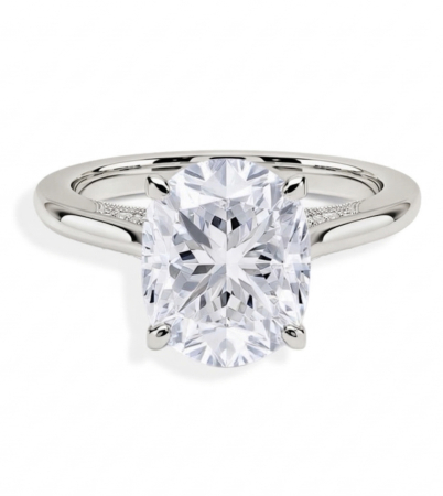 Inele de logodna - Inel logodnă diamant laborator oval 1.5 ct vintage Tacori