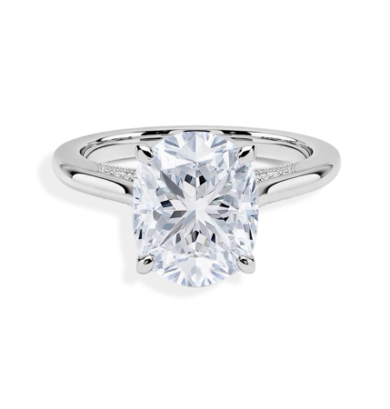 Gold - 1.5 ct vintage Tacori oval moissanite engagement ring