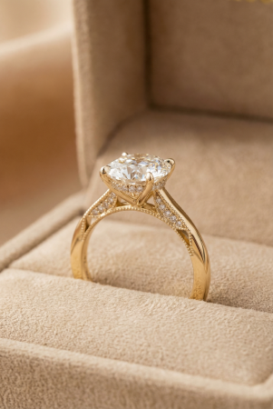 Inel logodnă diamant laborator oval 1.5 ct vintage Tacori [3]