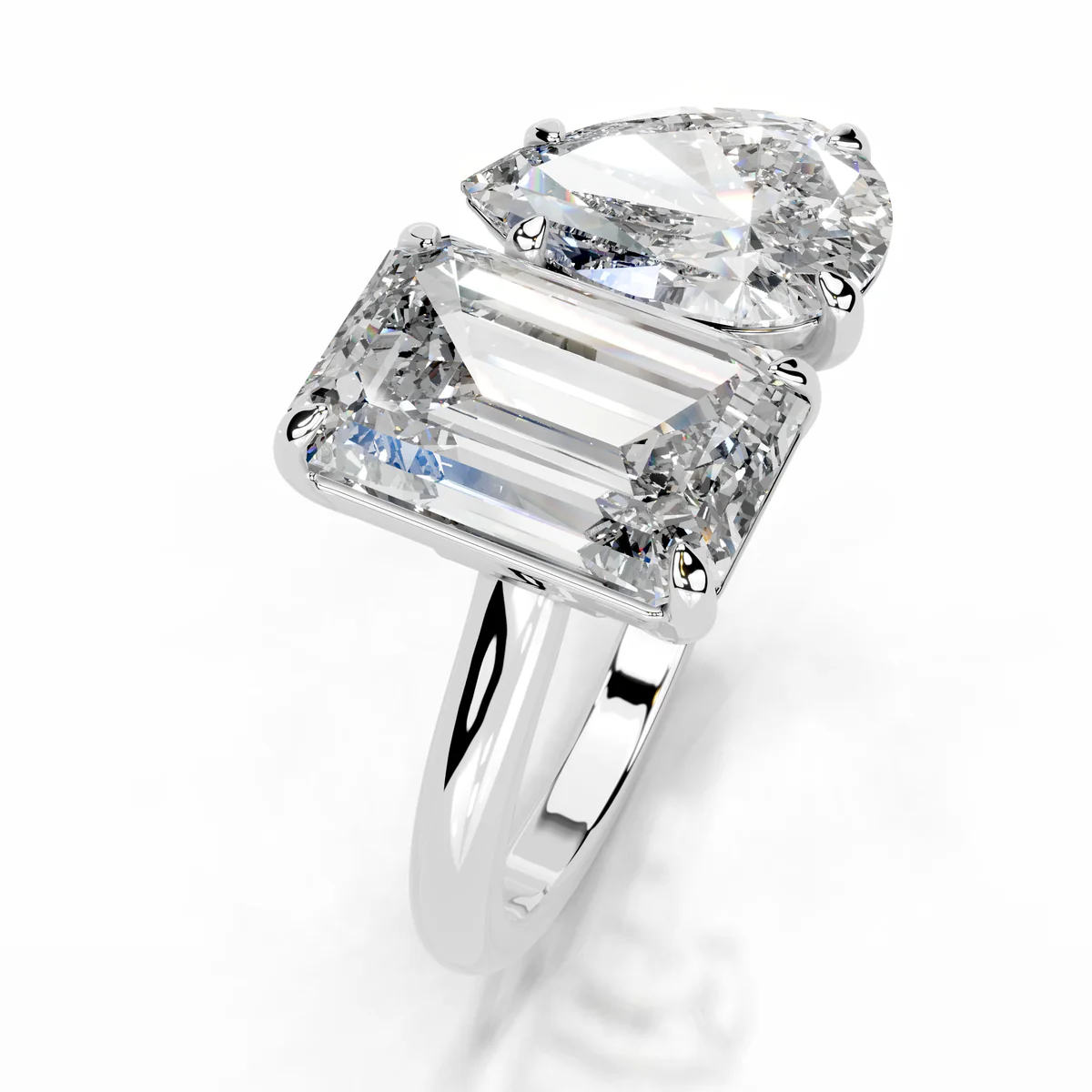 Inel Toi et Moi Emerald & Pear [3]