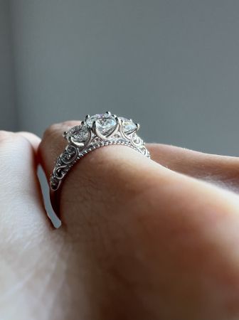 Inel trilogu Moissanite [3]