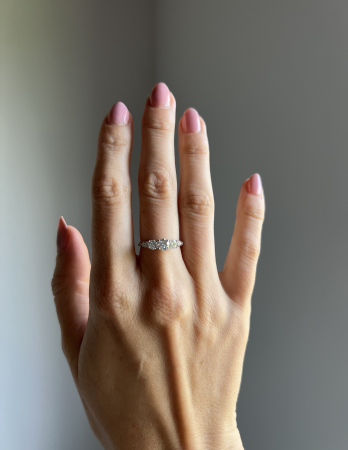 Inel trilogu Moissanite [6]