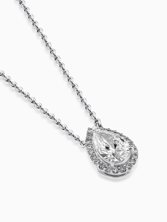 Lant din argint cu pandantiv Moissanite Para [2]