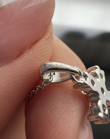 Lant si pandantiv Cruce de 0,6 CT [4]