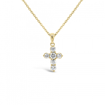 Lant si pandantiv Cruce de 0,6 CT [1]