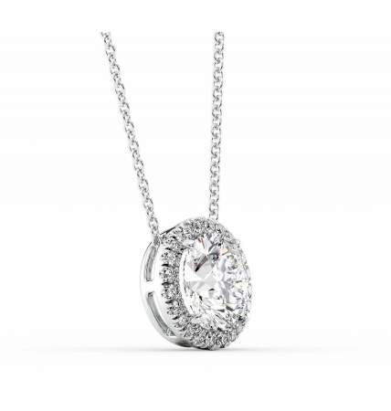 Lant si pandantiv Angelic Moissanite Halo [1]