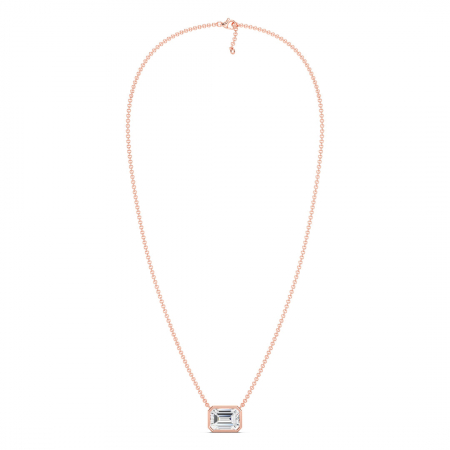 Lant si pandantiv Solitaire Emerald 1 CT [6]