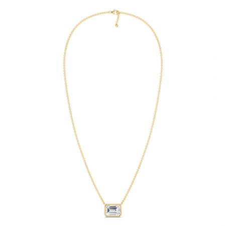 Lant si pandantiv Solitaire Emerald 1 CT [3]