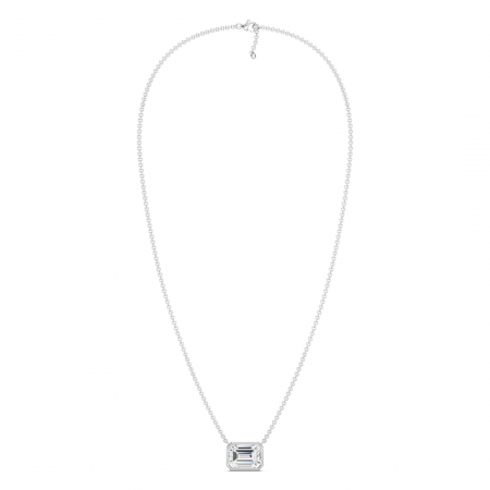 Lant si pandantiv Solitaire Emerald 1 CT [1]