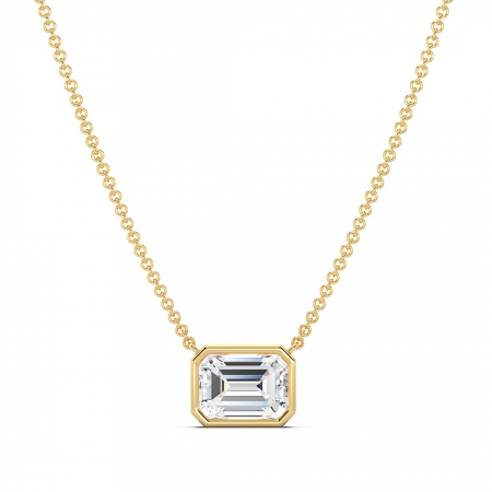 Lant si pandantiv Solitaire Emerald 1 CT [2]