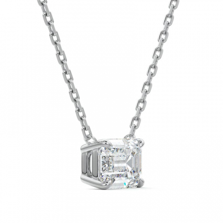 Lant si pandantiv Solitaire Emerald 1 CT [4]