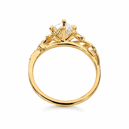 1.5-Carat Marquise-Cut Moissanite Engagement Ring with Botanical Details | Gold, or Platinum [3]