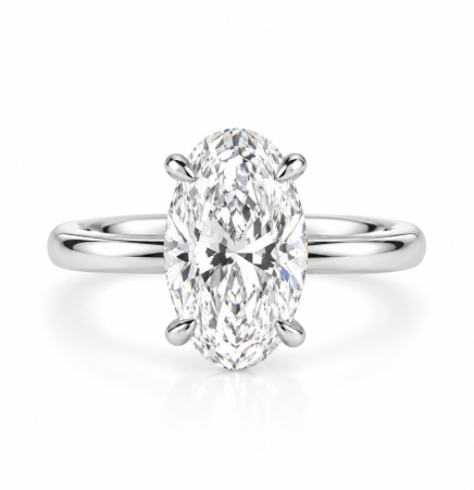 Solitaire - Inel de Logodnă Diamant de Laborator Moval – The Amélie