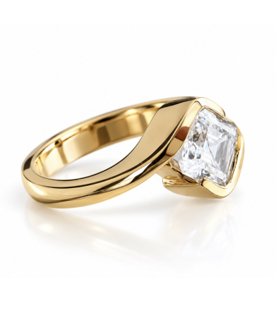 Inel cu Moissanite Asscher 1 ct D VVS – The Camille [4]