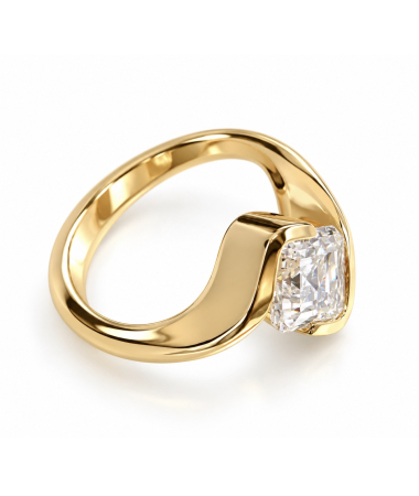Inel cu Moissanite Asscher 1 ct D VVS – The Camille [2]