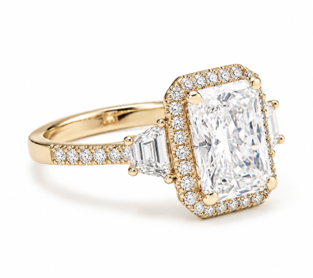Inel de logodnă cu Diamant de Laborator Radiant – The Celine [3]