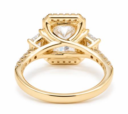 Inel de logodnă cu Moissanite Radiant D VVS1 – The Celine [5]