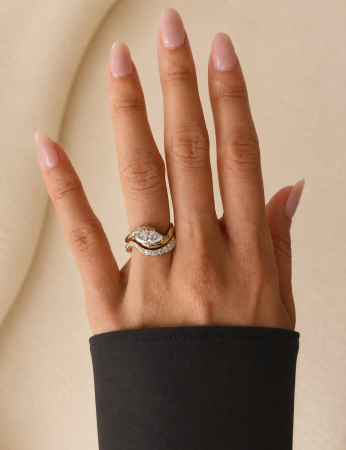 Inel de Logodnă East-West cu Moissanite 1 ct | Aur sau Platină | The Elle [8]