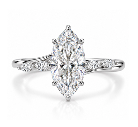 Inele de logodna - Inel de Logodnă cu Moissanite Marquise – The Giselle