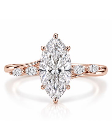 Inel de Logodnă cu Moissanite Marquise – The Giselle [2]