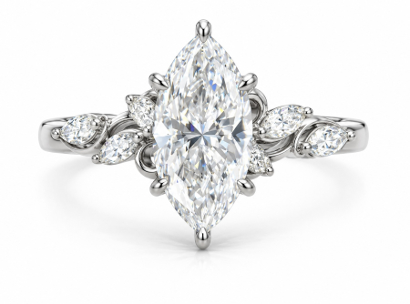 Aur - Inel de logodnă Marquise cu Moissanite | Aur 10K, 14K, 18K și Platină