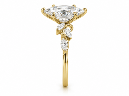 Lab-grown Diamond Marquise Engagement Ring | Gold 10K, 14K, 18K, Platinum or Sterling Silver [4]