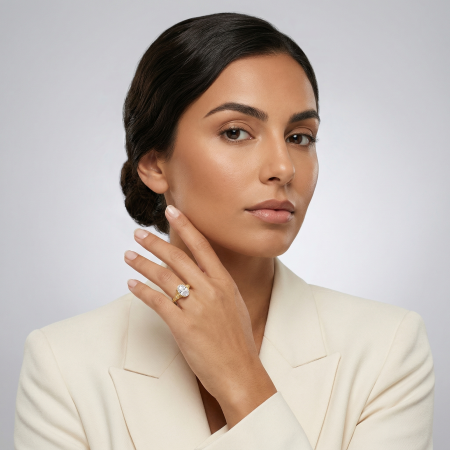 Inel de Logodnă Moissanite Elongated Cushion Vintage | Filigran și Milgrain| Argint, Aur sau Platină [8]