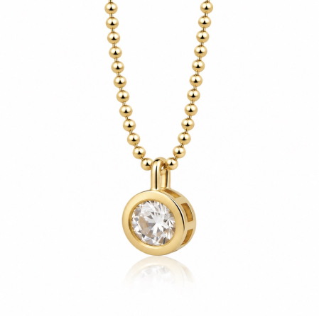 Lant cu pandantiv din argint cu Moissanite Oval 2 CT [3]
