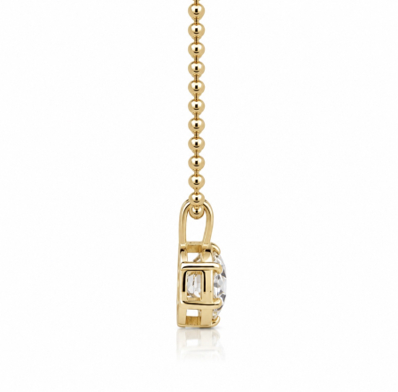 Lant cu pandantiv din argint cu Moissanite Oval 2 CT [2]