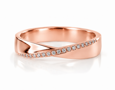 Mobius Wedding Ring with Moissanite in Gold or Platinum – Modern Personalized Wedding Ring [2]