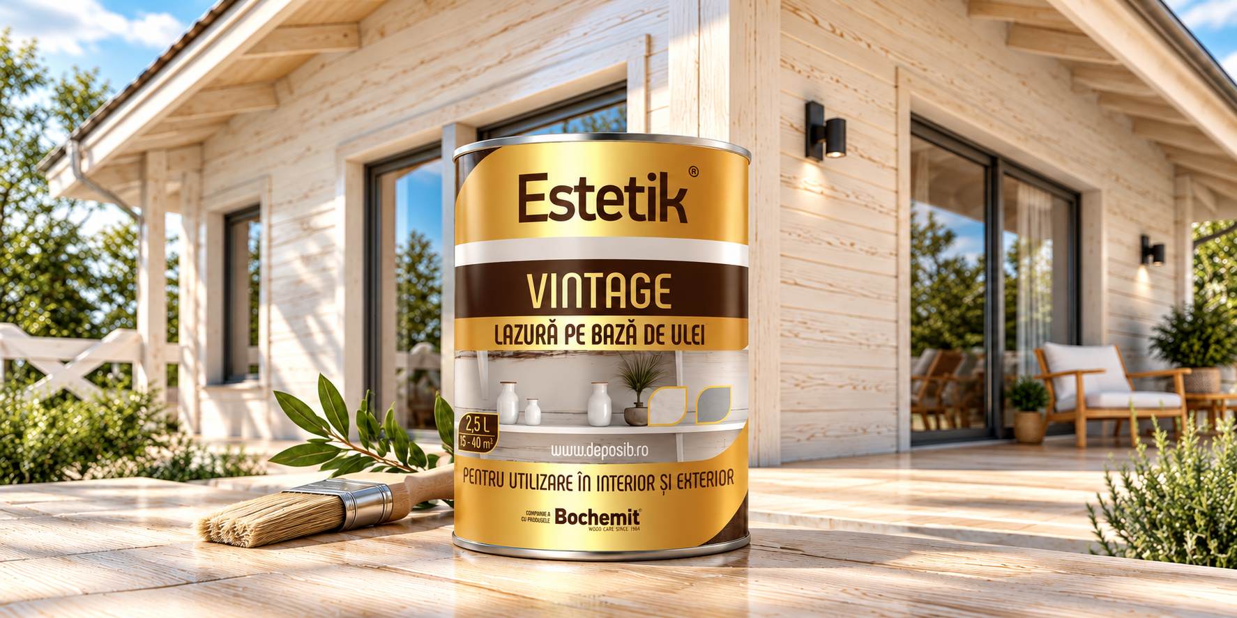 Lazura lemn pentru un aspect rustic sau vintage: cum obtii un finisaj mat si protejezi lemnul