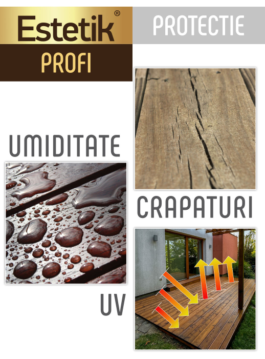 Bait lemn Estetik Profi 0.8L Palisandru – protecție UV + apă, 20 ani [3]