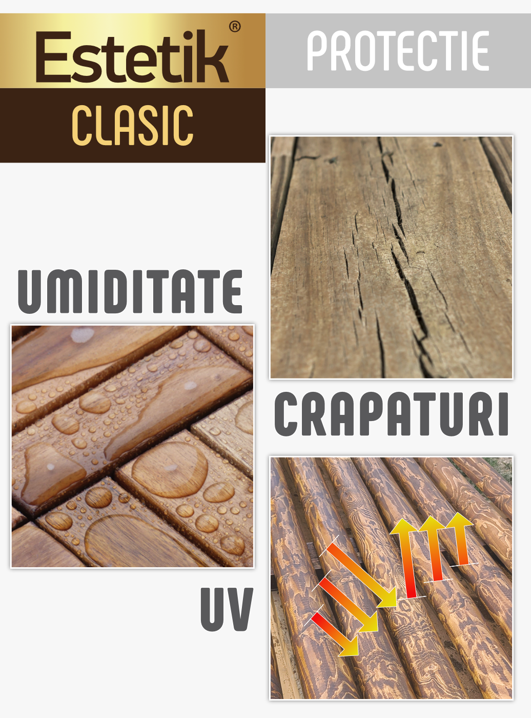 Lazura lemn exterior Estetik 5L nuanță Pin – protecție UV, pătrundere profundă [3]