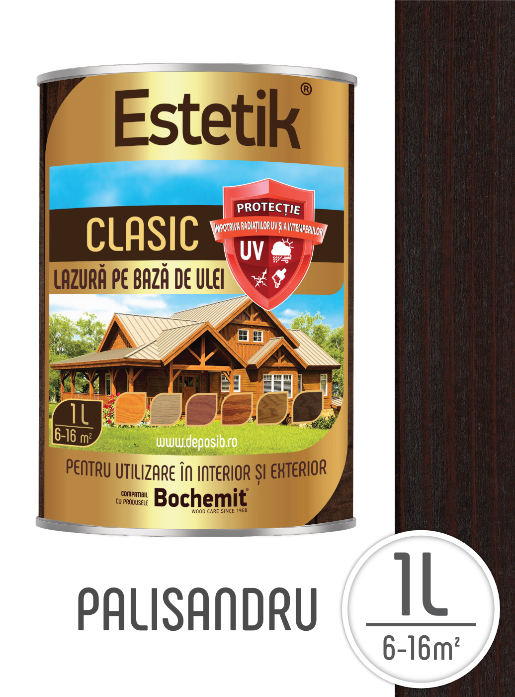 Estetik CLASIC - Lazura lemn Estetik Clasic – protecție UV, interior și exterior