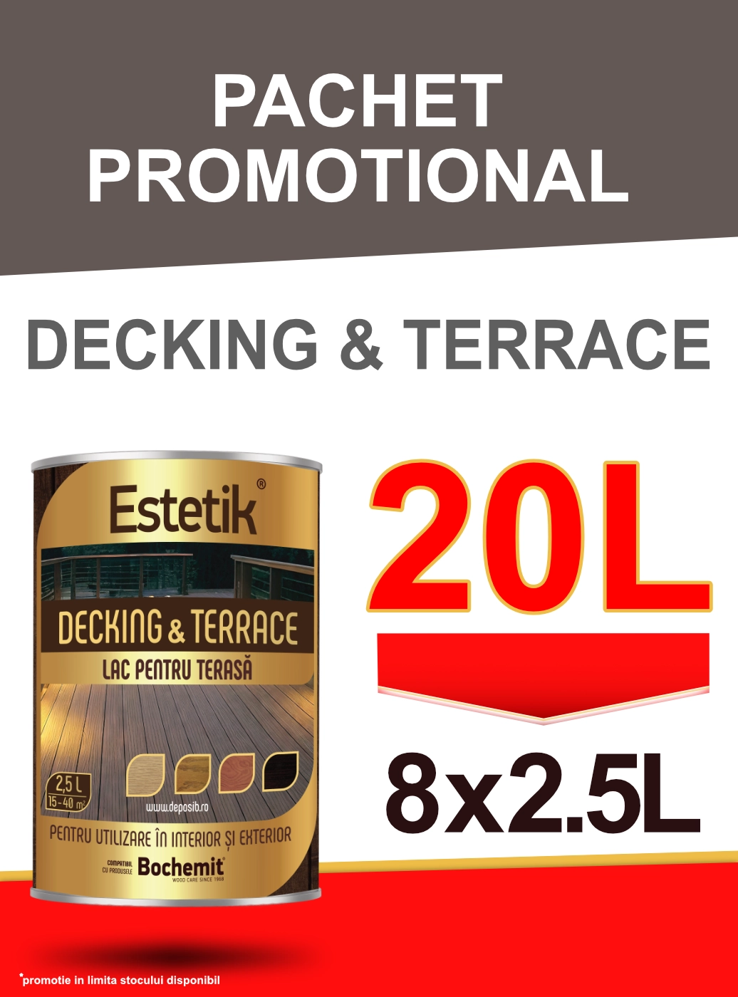 Estetik DECKING & TERRACE - Lac pentru lemn exterior Estetik – Protectie premium pentru terase si decking