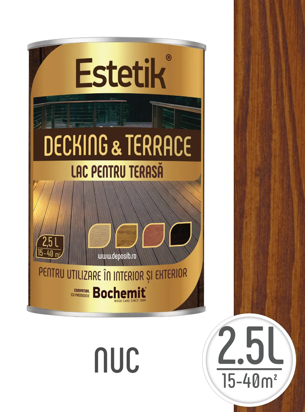 Estetik FLOOR - Lazura lemn exterior Estetik – Protectie premium pentru terase si decking