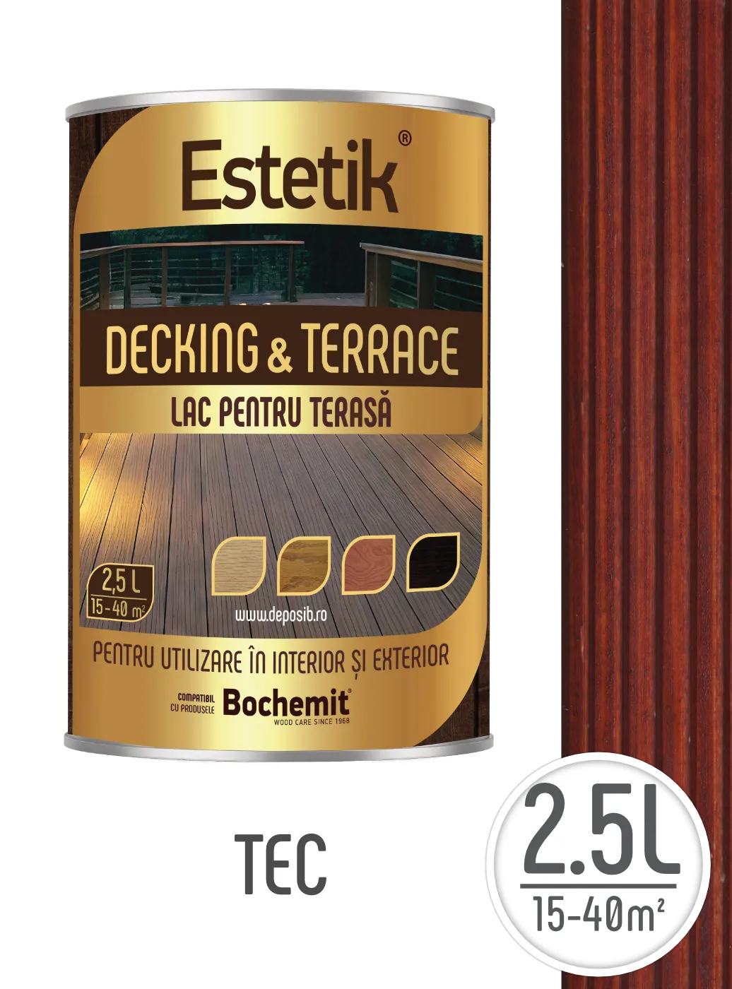 Estetik DECKING & TERRACE - Lazura lemn exterior Estetik – Protectie premium pentru terase si decking