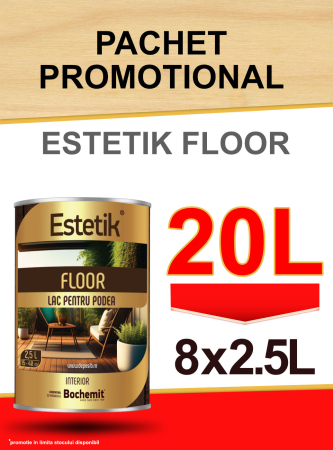 Estetik FLOOR - PACHET PROMO Lac lemn ESTETIK FLOOR, 8x2.5L