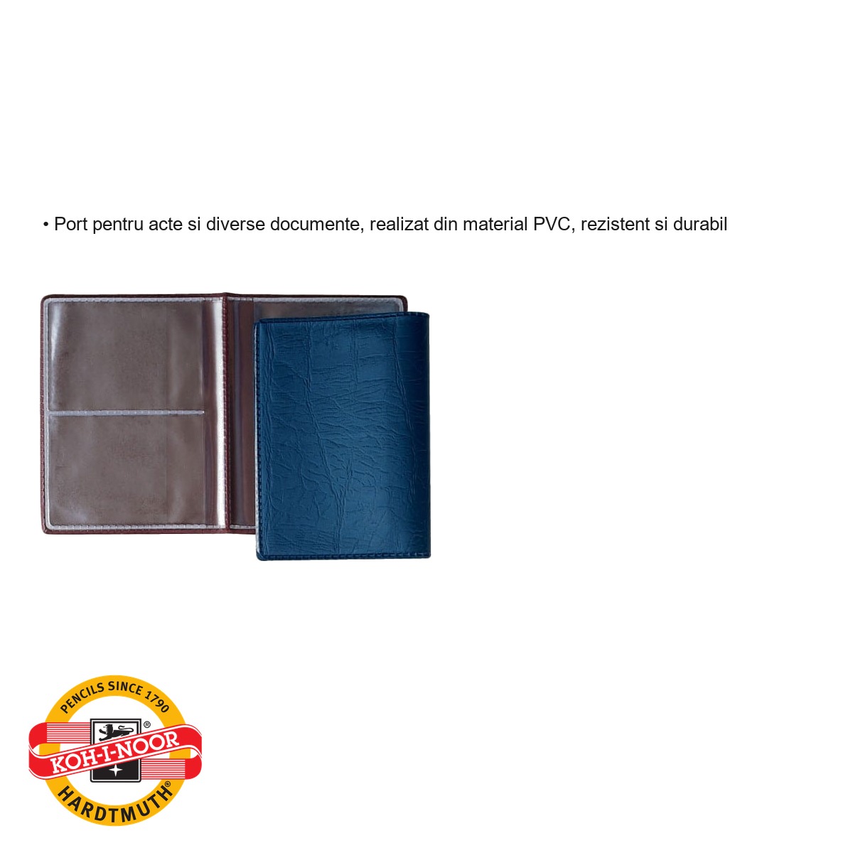 Port acte cu 3 folii transparente Koh-I-Noor, din PVC rezistent, pentru organizarea documentelor [2]