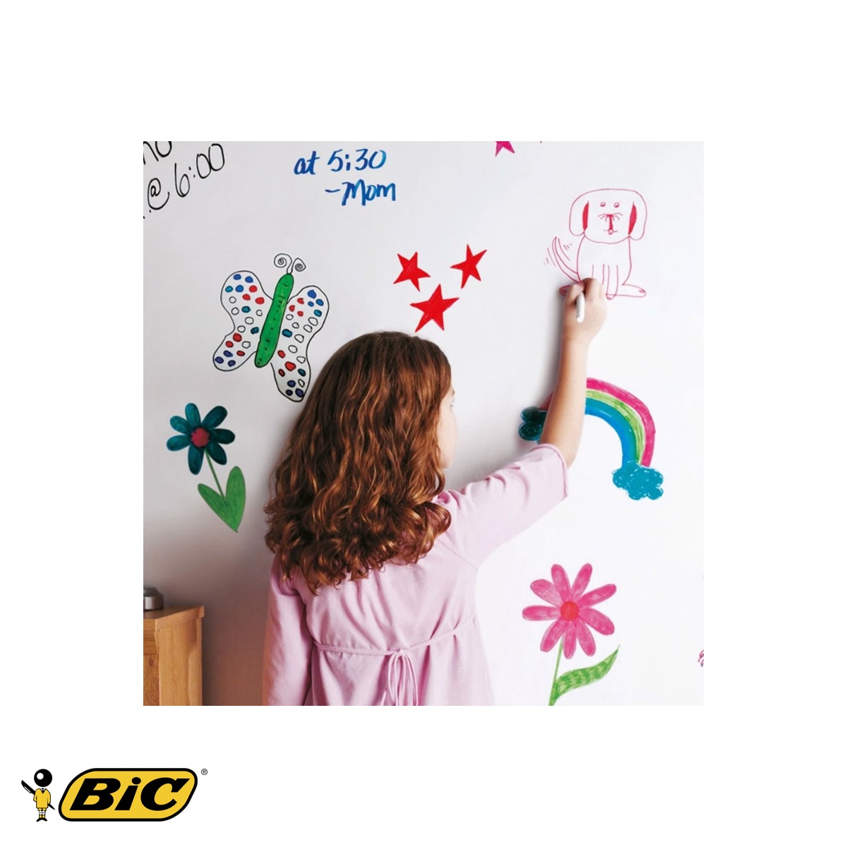 Autocolant tip tabla alba Bic Velleda, 100 x 200 cm, suprafata pentru scris si sters, pentru birou si acasa [3]