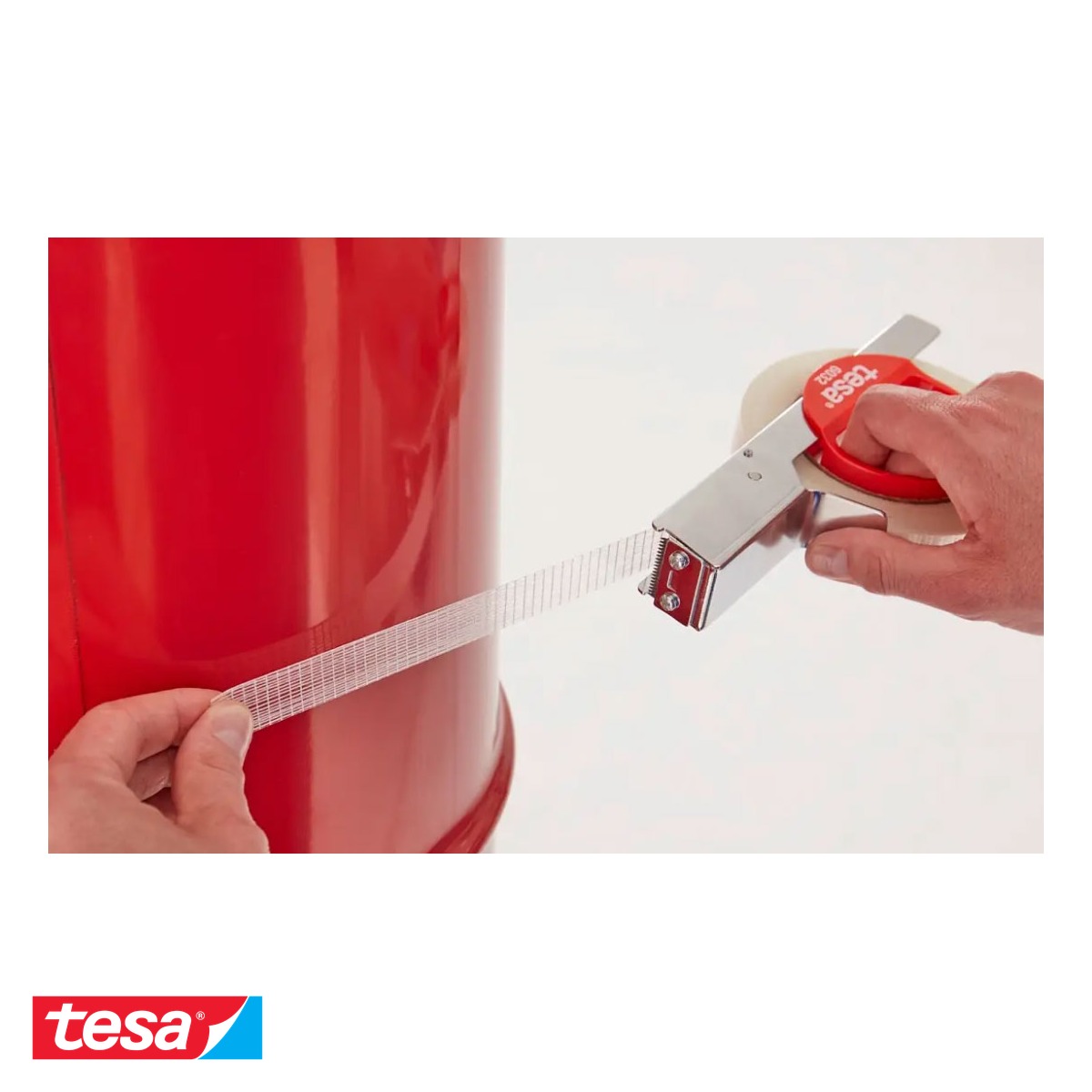 Banda adeziva bidirectionala cu insertie Tesa 4591, rezistenta la tractiune, pentru ambalare si paletizare, 50m x 25mm [3]