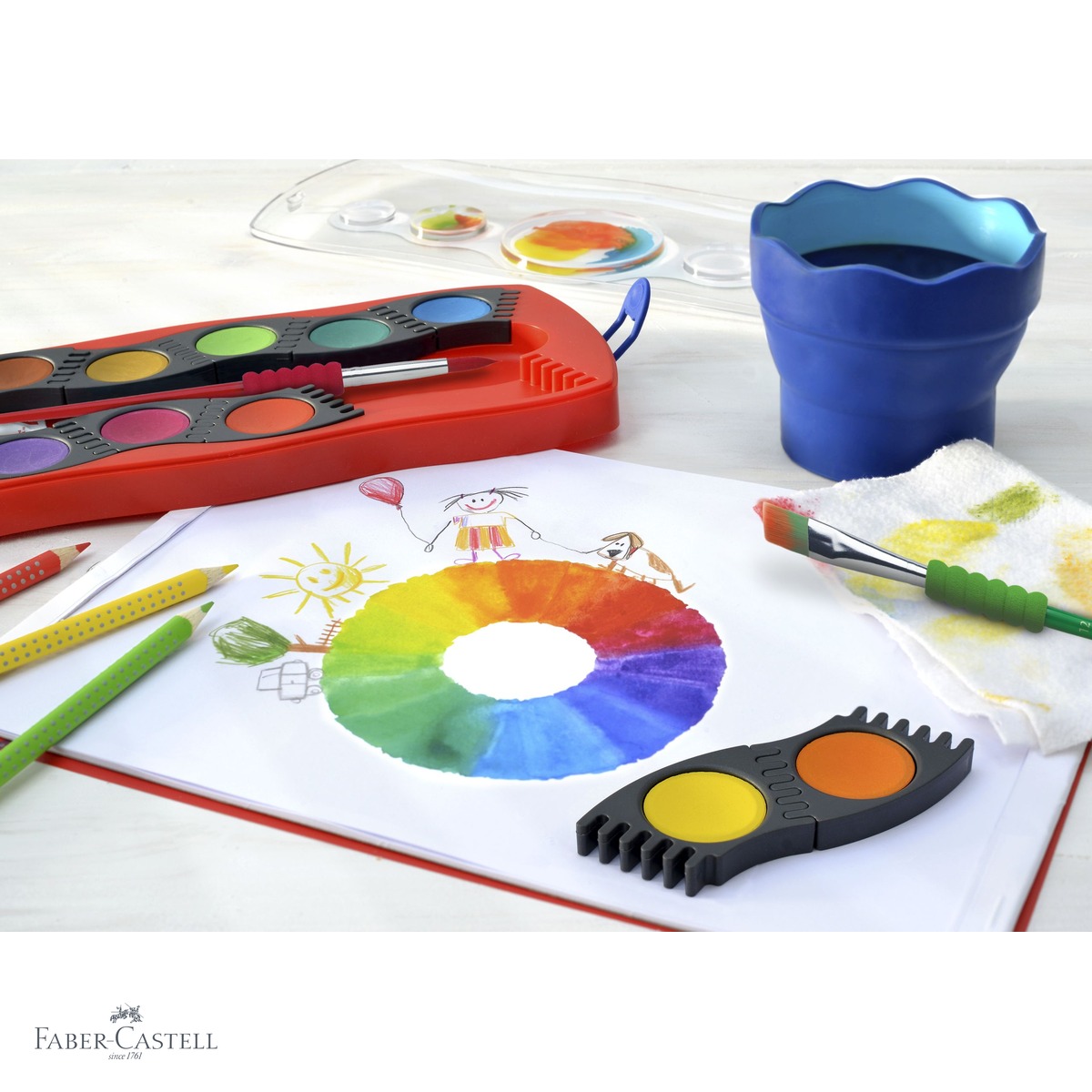 Bloc desen A4 Faber-Castell, 100 file, hartie 80g, pentru acuarela si desen [3]