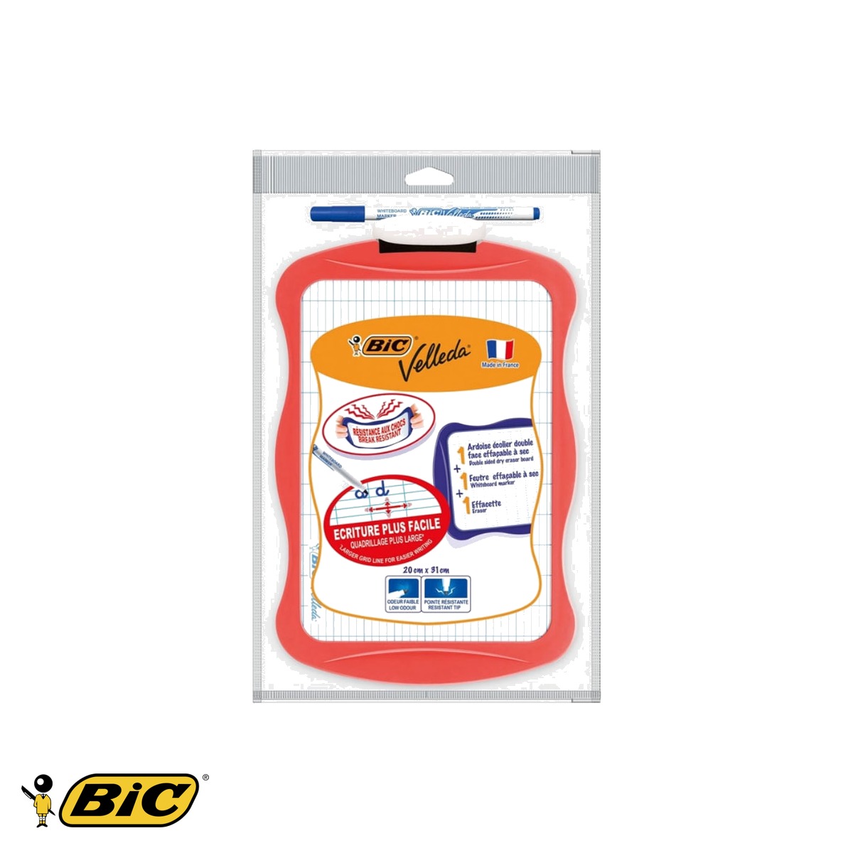 Tablita alba cu 2 fete Bic, rama colorata in valuri, pentru copii peste 3 ani [3]