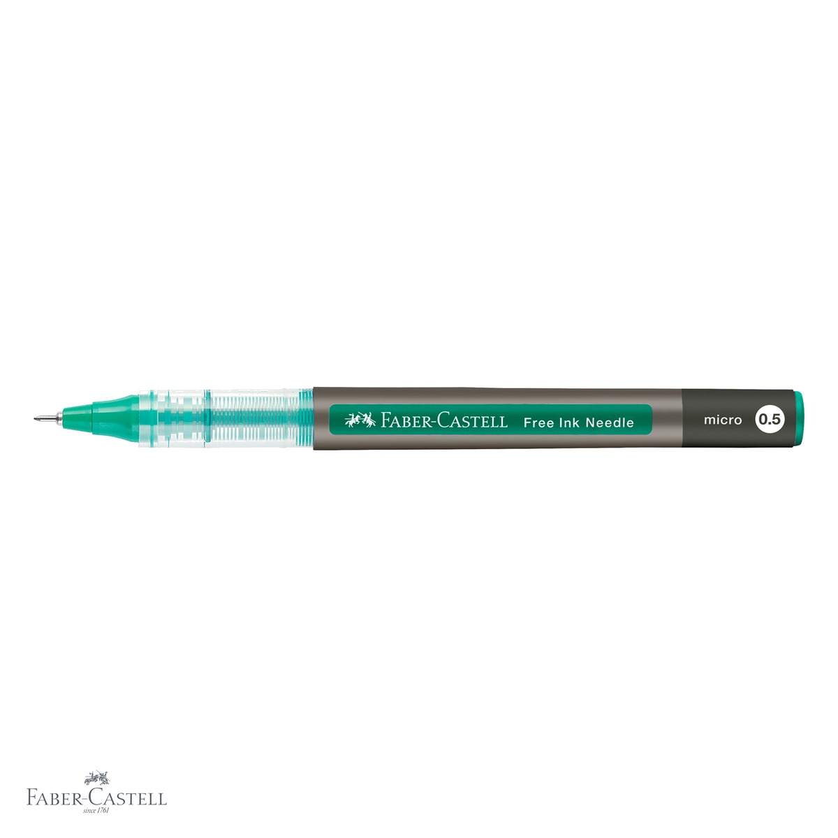 Roller Faber-Castell Free Ink, varf ac 0.5mm, linie extra fina 0.2mm, cerneala verde [3]
