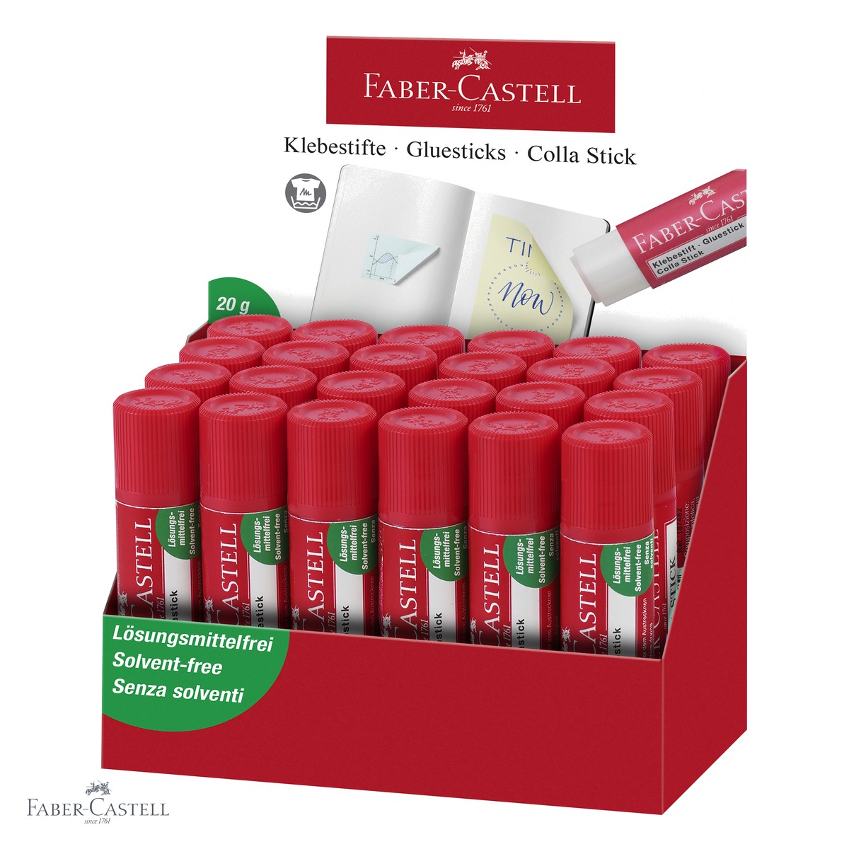 Lipici stick Faber-Castell 20g, fara solvent, pentru hartie, carton si fotografii [3]