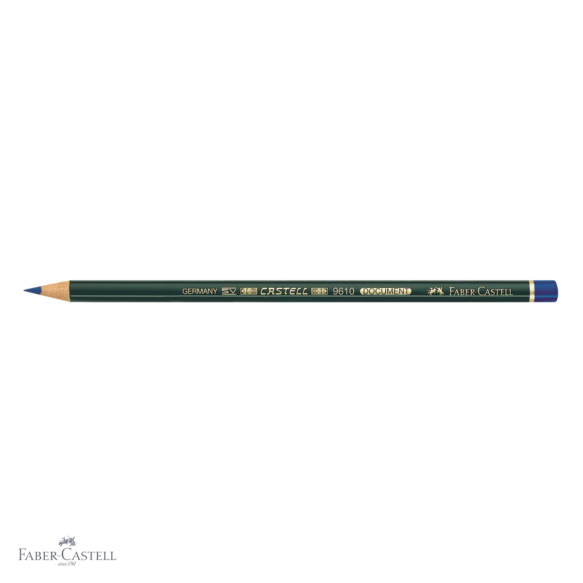Creion permanent albastru Faber-Castell Castell Document 9609, ideal pentru semnarea documentelor oficiale [3]