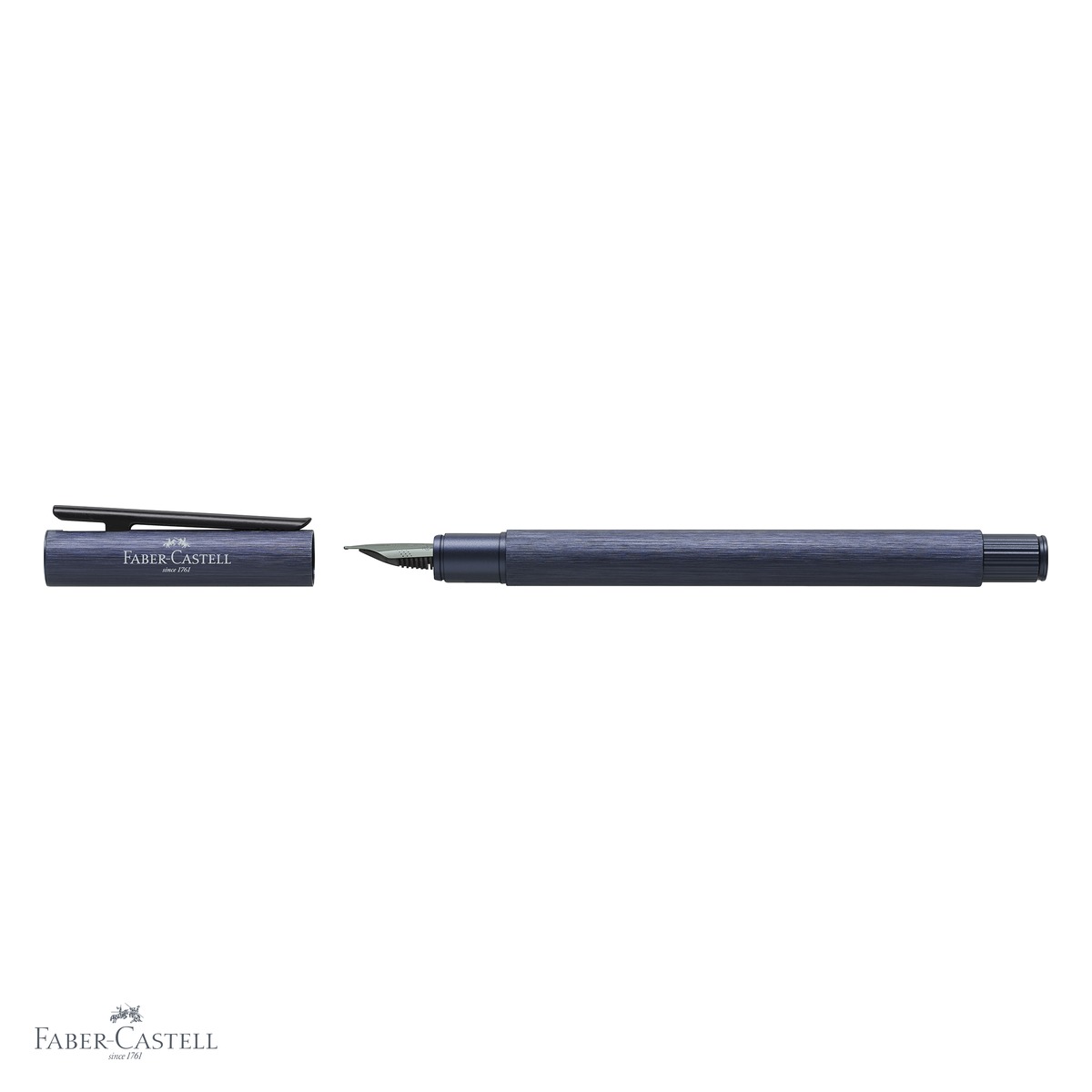Stilou Faber-Castell Neo Slim Aluminium, penita F din otel inoxidabil, corp metalic albastru, pentru profesionisti [3]