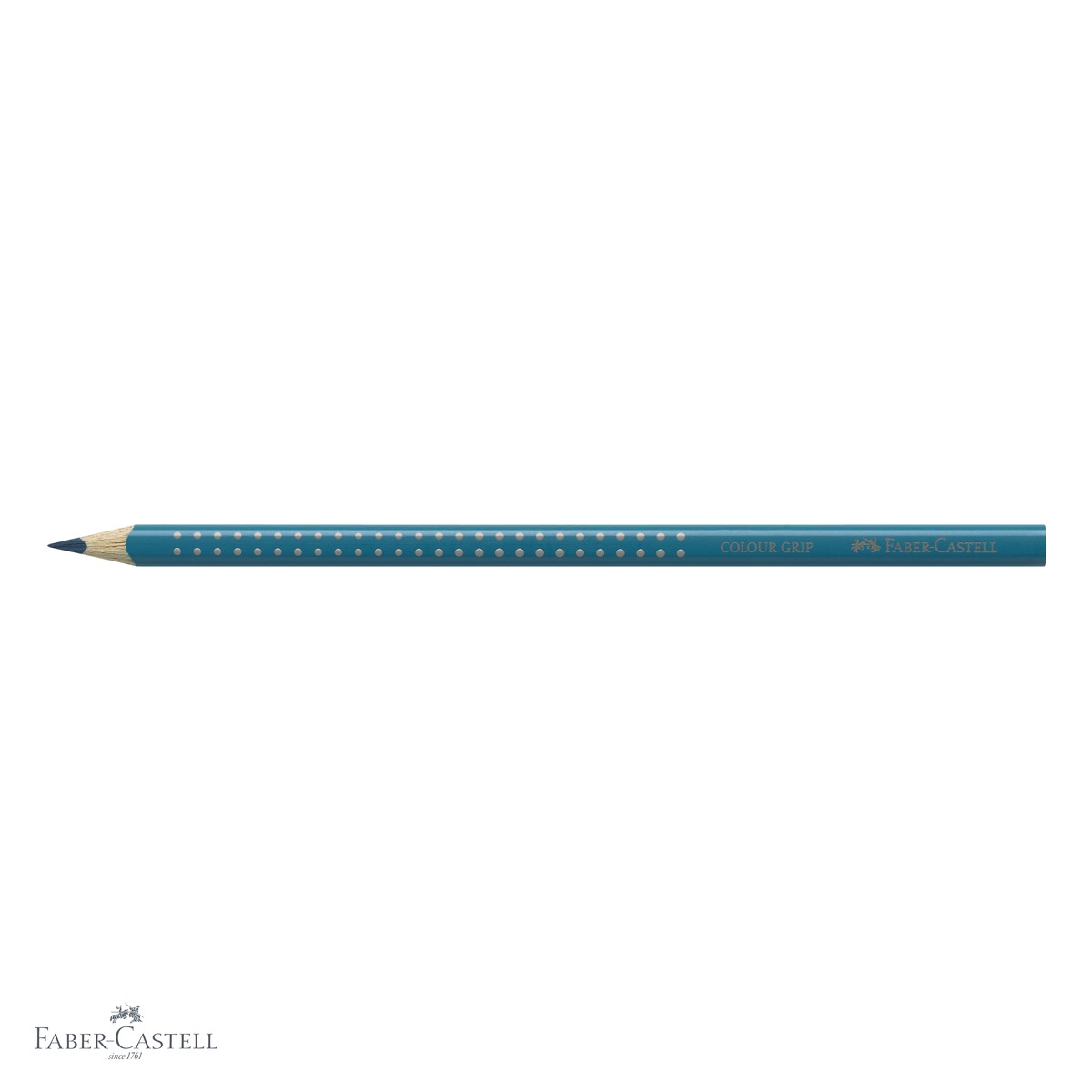 Creion colorat Faber-Castell Grip 2001, culoare turcoaz cobalt, forma triunghiulara ergonomica, pentru copii [3]