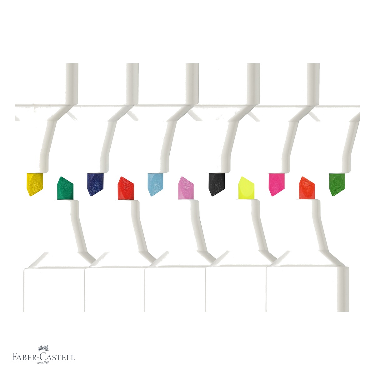 Marker textil Faber-Castell, culoare verde neon, varf tripl, pentru personalizare tesaturi [3]