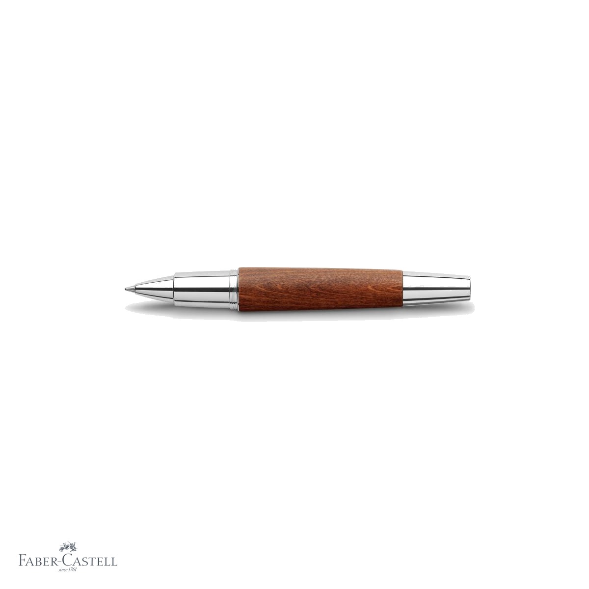 Roller premium Faber-Castell e-motion, corp din lemn de par, varf ceramic, maro deschis [3]